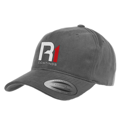 Grey Baseball Hat with Adjustable Back